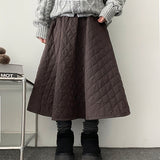 May Quilting Banding Long Skirt