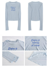 スカイレタリングスリムロングスリーブTシャツ