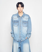 25FW WESTERN OVER FIT SHIRT LIGHT BLUE