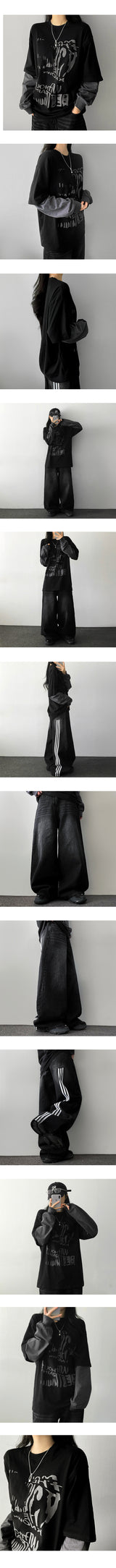 Rutta Hip Boxy Layered Long Sleeve Tee
