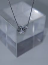 metal heart ball necklace