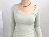 Soft-Fit Lace Edge Top
