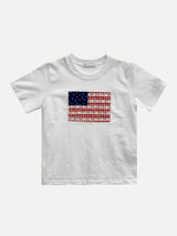アメリカフラワーパッチ半袖Tシャツ (3c)