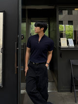 Sain zip-up short sleeve