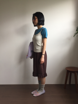 オッティ フリル ボタン ノースリーブ トップ (3color)