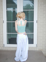halter crop knit(3 color)