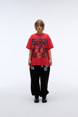 Weekend warrior people artwork T-shirt (Red)_1