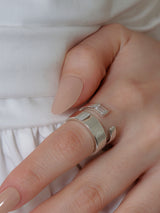 RV-Baguette Q Layered Ring_Silver