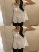 Sugar Lace Babydoll Puff Blouse