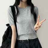 Selling round short sleeve knit