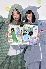 Check Hoodie Shirt Green