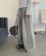 26SS★ [BAONHAUS]ヘディネンピンタックバンディングワイドトレーニングパンツ