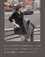 【MADE】V-neck mini dress