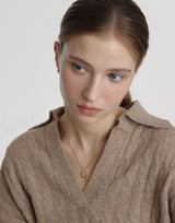 25FW★ ボリュームスクエアシルバー(C)HBARネックレスM