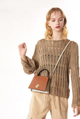 LOMEL MINI マイクロレザーバッグ / Mud Brown