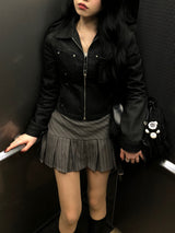 Black Denim Stud Jacket