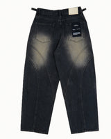  Line Up Snow Washed Baggy Jeans