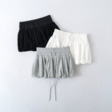Tokyo Mina Balloon Pleated Banding Shorts 231848985