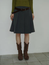 pleats midi skirt