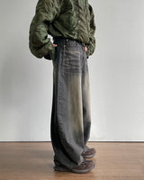Brown balloon denim pants