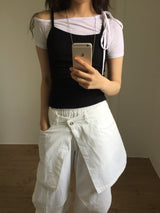 Unbalanced Tie T-Shirt (4color)