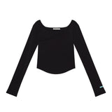  Crossed long-sleeved T-shirt 