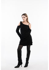 Y2K check pattern see-through black stockings (Black)