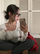 [Bellidmade/5color] メイデンスクエアフライライス長袖Tシャツ