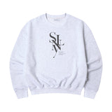 SERIF LAYERED SYMBOL SWEATSHIRTS (LIGHT GRAY)
