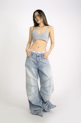 wing denim pants(2color)