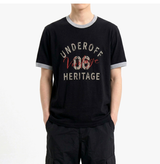 エッセンシャルスタンダード半袖リンガーTシャツ ビンテージブラック