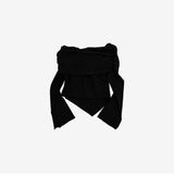 アヌオフショルダーバックルtシャツ