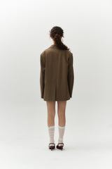 zip skirt (brown)