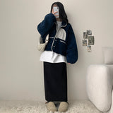 En Back Open Banding Long Skirt