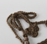 Blanc Crochet Ribbon Strap Knit