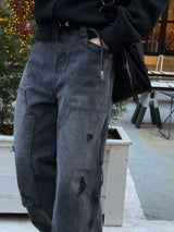 Double carpenter denim pants