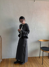 [BAONHAUS] Lorenine Frill Stripe Cardigan