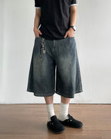 Tin Washed Bermuda Denim Pants