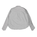 asymmetry stripe overshirt