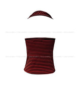 ベズツインストライプホルターノースリーブ