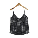 Celi Lace Trim Dot Top