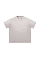 ディストレスドスプレーオーバーサイズTシャツ