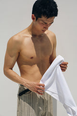 Cool curve half t-shirts(White)