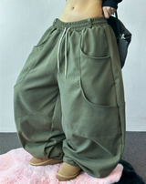 ドイングツーポケットフリースバルーンワイドパンツ🖤🤎 4カラー