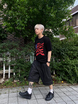 レイヤースティッチバミューダパンツ