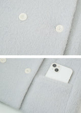 [SHOPPERMADE] ノーカラー Wool65 ダブルジャケット (2color)