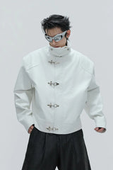 Ostrich Leather Lined Puffer Jacket