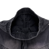 overlap denim pocket pants