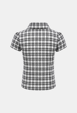 Yvie Plaid Puff Shirt