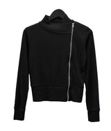 Gad High Neck Zipper Collar Diagonal Zip-Up